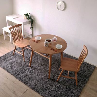 2人用 幅85cm 円形テーブル 3点セット ランカスターのサムネイル