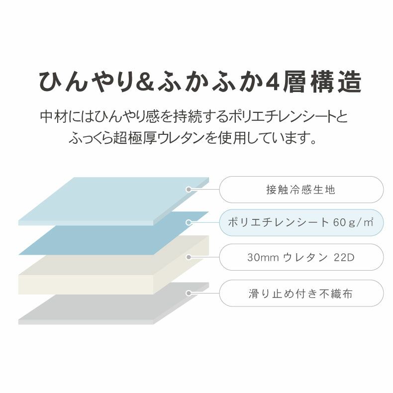 無地ラグ | 接触冷感ラグ マナクールアイススーパー