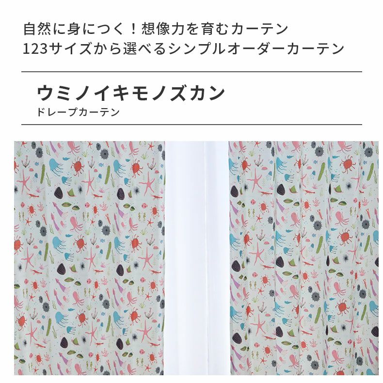 ドレープカーテン（厚地） | シンプルオーダーカーテン ウミノイキモノズカン