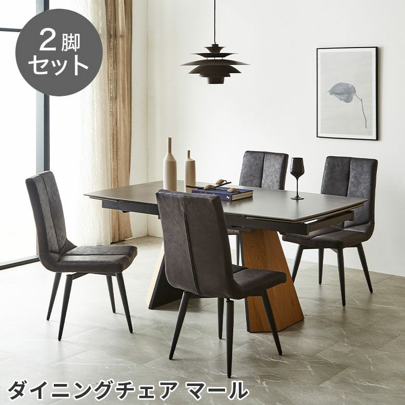 ダイニングチェア | 回転チェア 2脚セット マール
