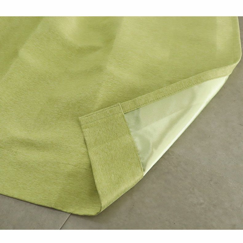 ドレープカーテン（厚地） | シンプルオーダーカーテン ムース ライトグリーン