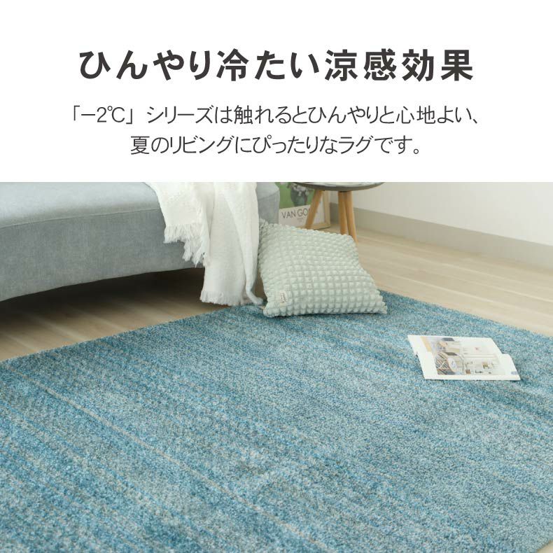柄物・デザインラグ | 冷感ラグ グレイマリン