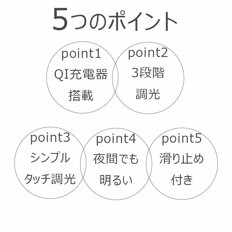 デスクライト | ワイヤレスチャージングテーブルライト ピスケス