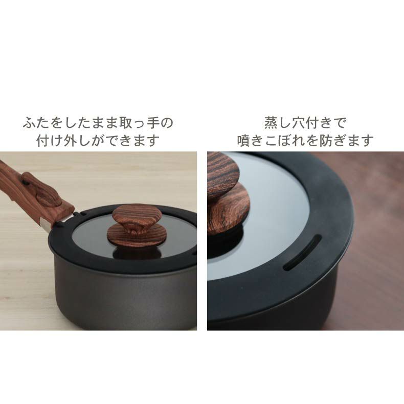調理道具 | 取っ手のとれる鍋・フライパン5点セット ソフィス