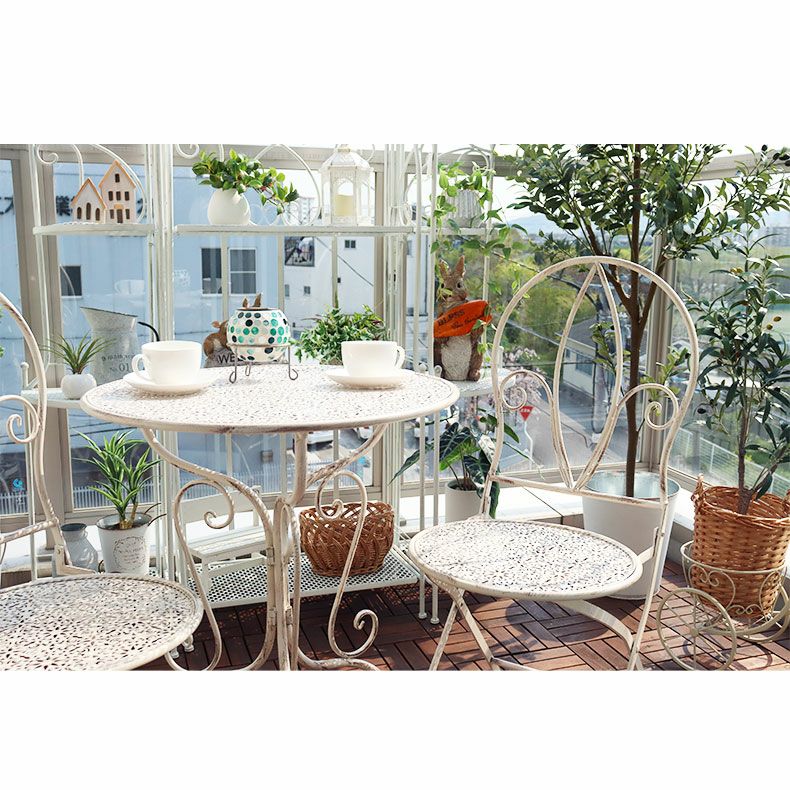 ガーデンファニチャー | ガーデンテーブル&チェア ミルキー3点セット