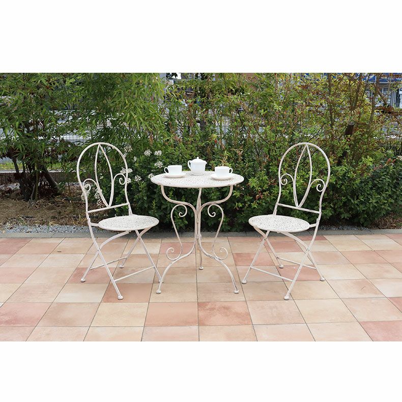 ガーデンファニチャー | ガーデンテーブル&チェア ミルキー3点セット