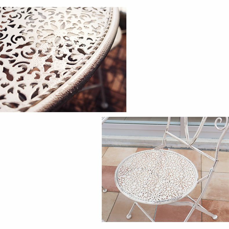 ガーデンファニチャー | ガーデンテーブル&チェア ミルキー3点セット