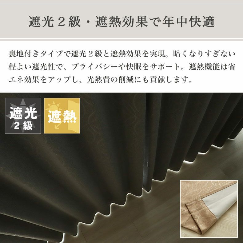 レースカーテン（薄地） | 2枚入り  遮光 遮熱 2枚組カーテン ロメロ