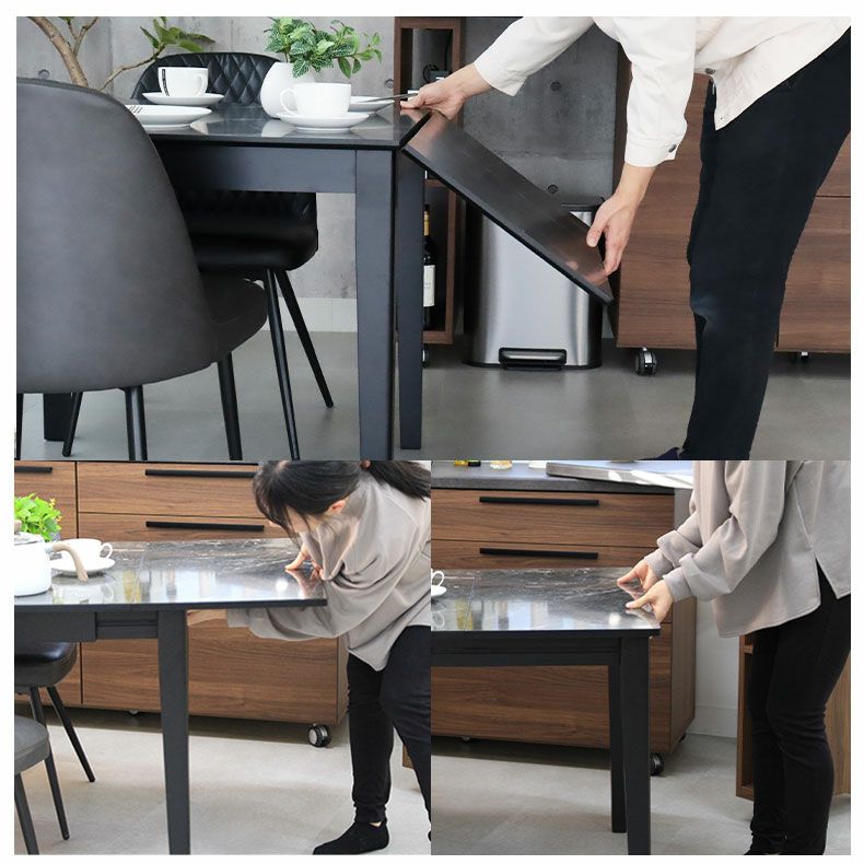 傷 汚れに強い 2人用 4人用 ダイニングテーブル 伸長式 伸縮 メラミン