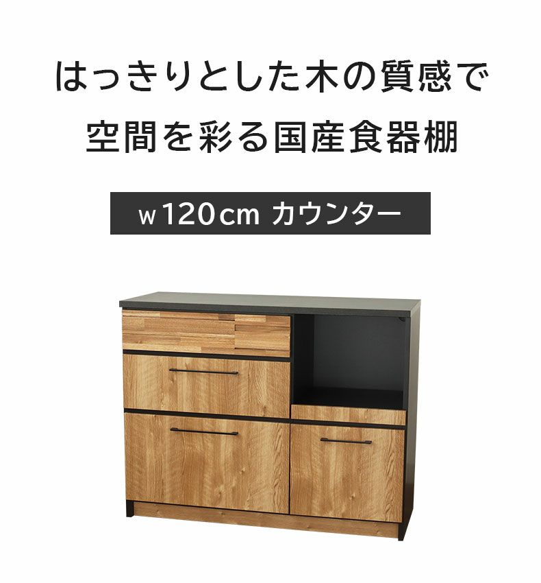 カウンター・キッチン収納 | 幅120cmカウンター カンキ