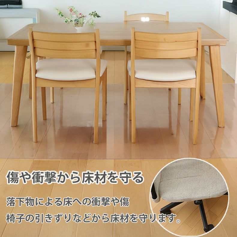 無地ラグ | 自由に切れるPVCマット クリア