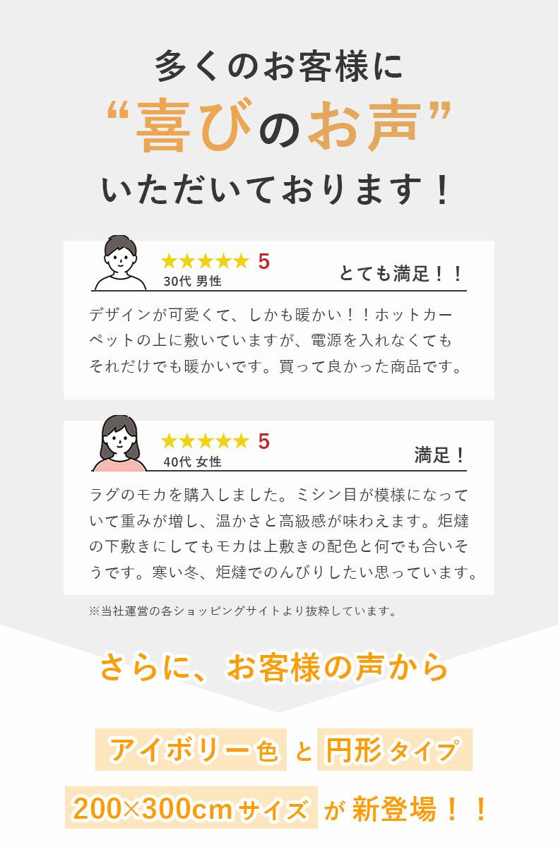 無地ラグ | 蓄熱ラグ フェリス