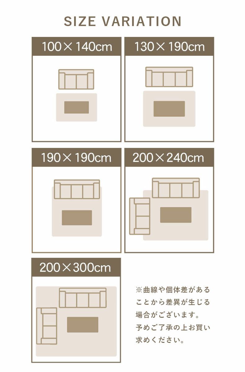 無地ラグ | 蓄熱ラグ フェリス
