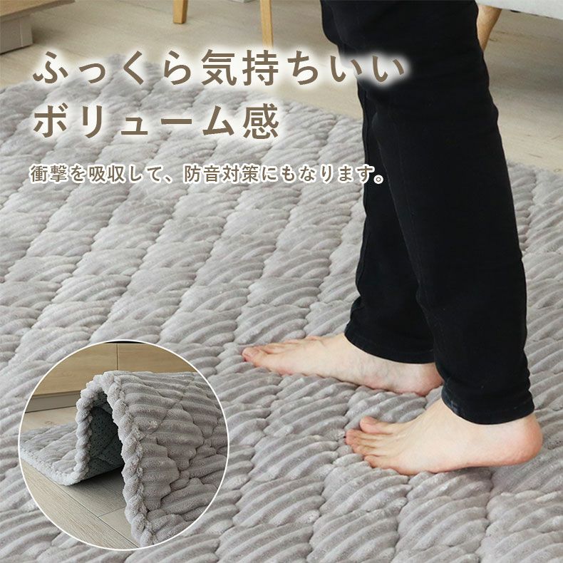 無地ラグ | 160円形 蓄熱ラグ フェリス