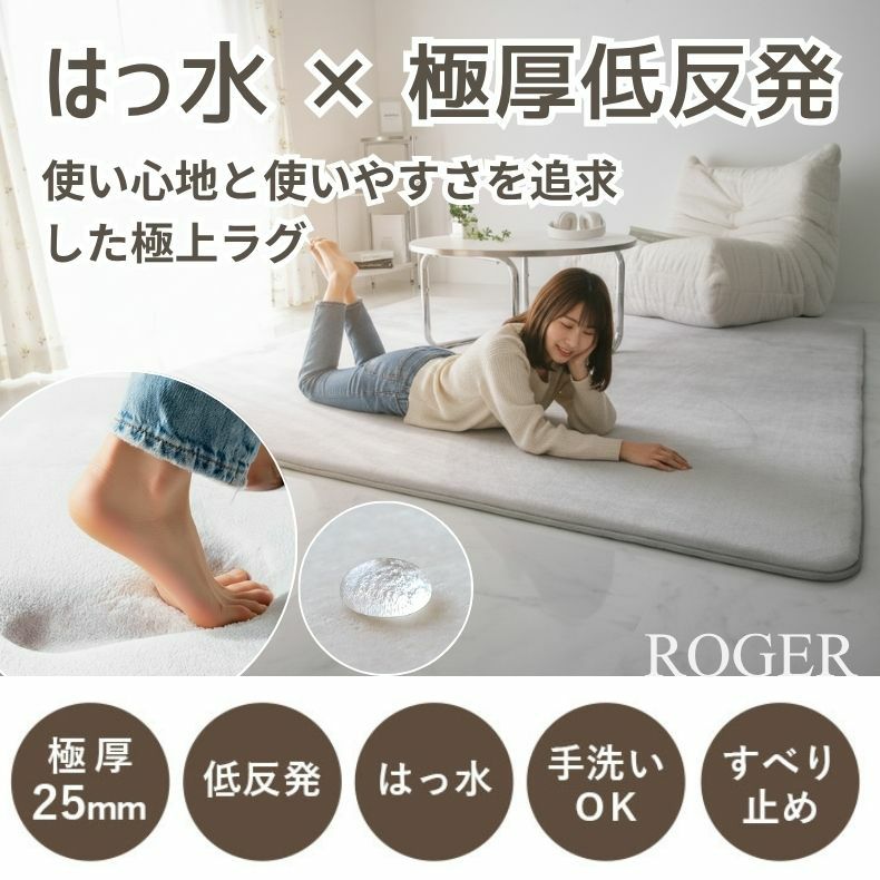無地ラグ | ラグ はっ水ロジャー
