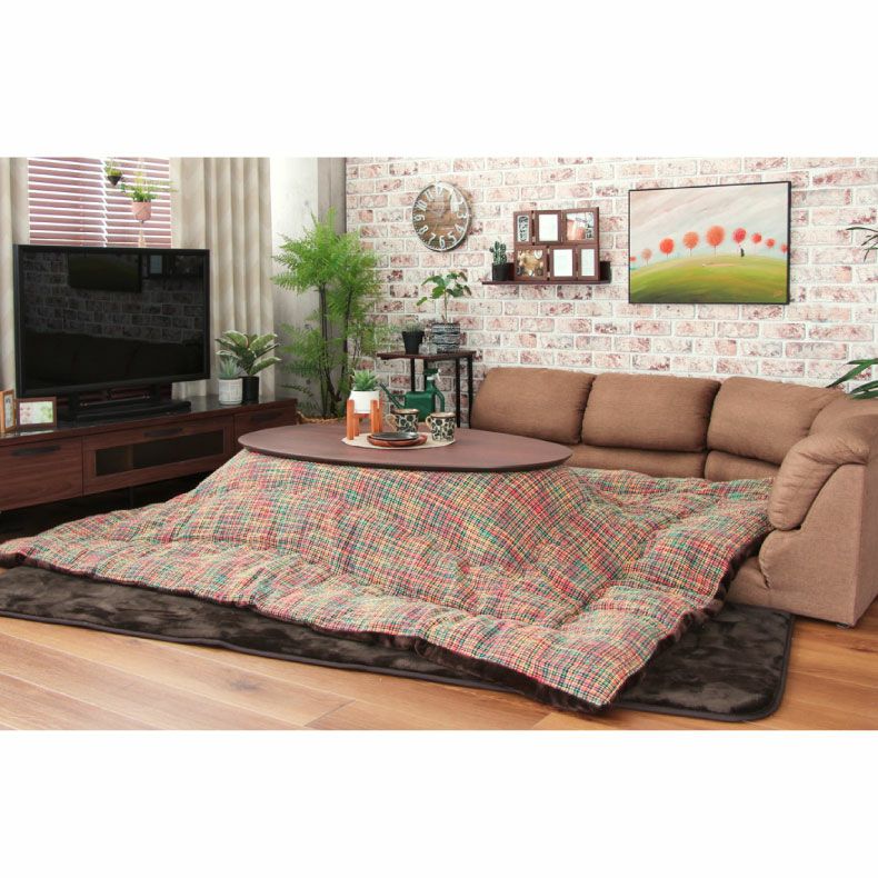 190x240cm こたつ厚掛布団 こたつ布団 方形 マルチニット