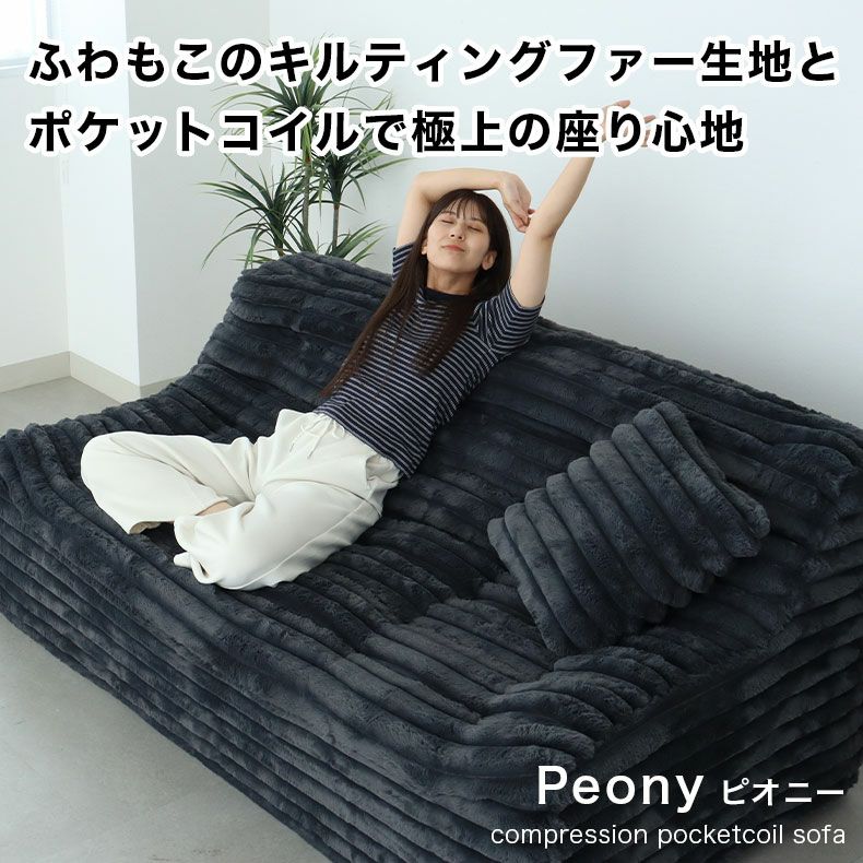３人掛けソファ | 3人用圧縮ソファ ピオニー