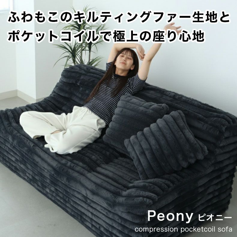 ３人掛けソファ | 3人用圧縮ソファ ピオニー