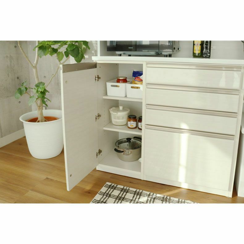 カウンター・キッチン収納 | 幅120cmカウンター 80ダスト 40左開 ネオ