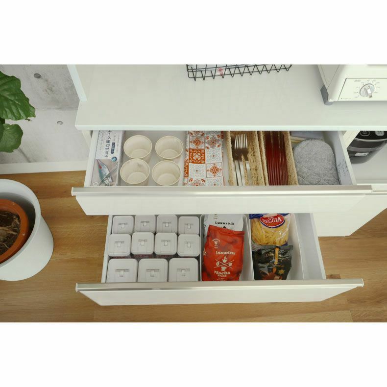 カウンター・キッチン収納 | 幅120cmカウンター 60四段引出x2 ネオ