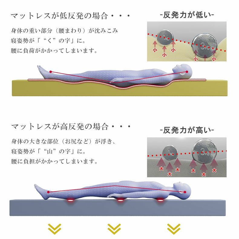 ウレタン・折りたたみマットレス | 5cm優反発マットレストッパー エムリリー