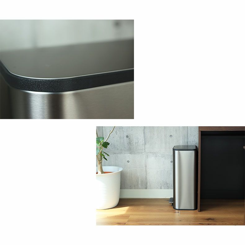 アウトレット | 【アウトレット】 【宅配】 【キズ】 30L ステンレス ダストボックス レクト sku24600128