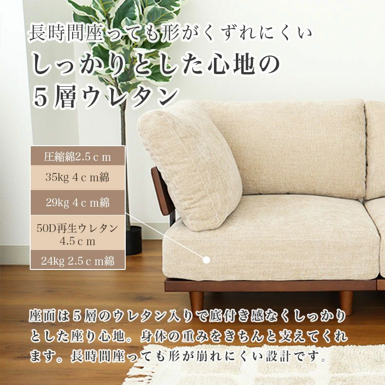 ３人掛けソファ | カウチコーナーセット バリ2