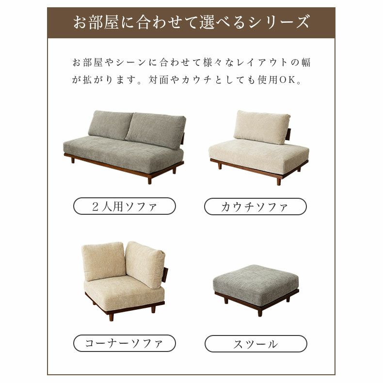 ３人掛けソファ | 2人掛けコーナーセット バリ2