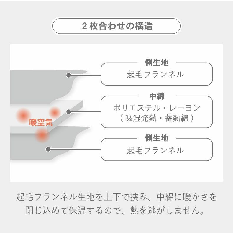 タオルケット・毛布 | 2枚合わせ毛布 マナヒートプラススーパー