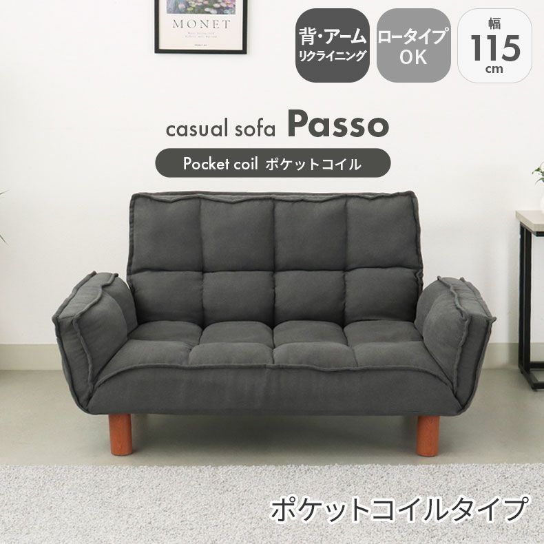 2人掛け カジュアルソファ パッソプラスのサムネイル