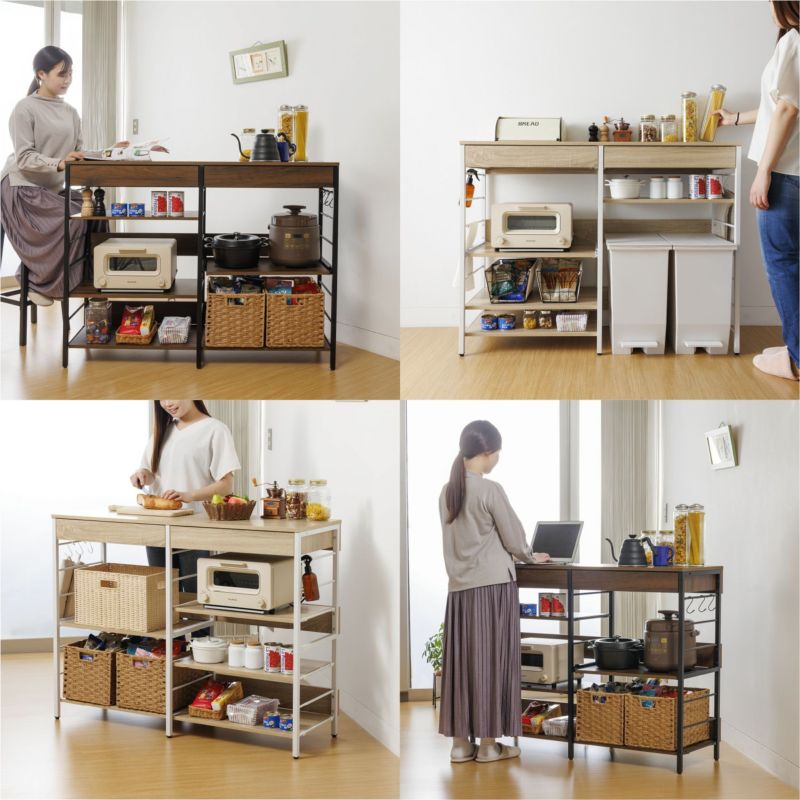 カウンター・キッチン収納 | 幅120cm レンジ収納カウンター WJ-1200