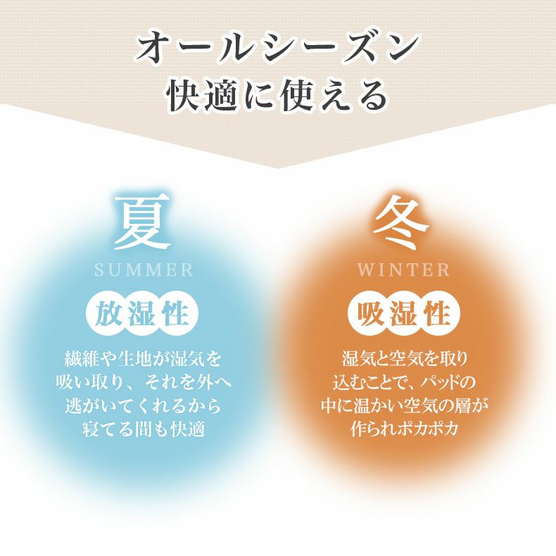 敷きパッド・ベッドパッド | 洗える 羊毛100％ベッドパッド2